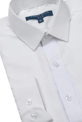 "Signature" Kids White Laydown Dress Shirt