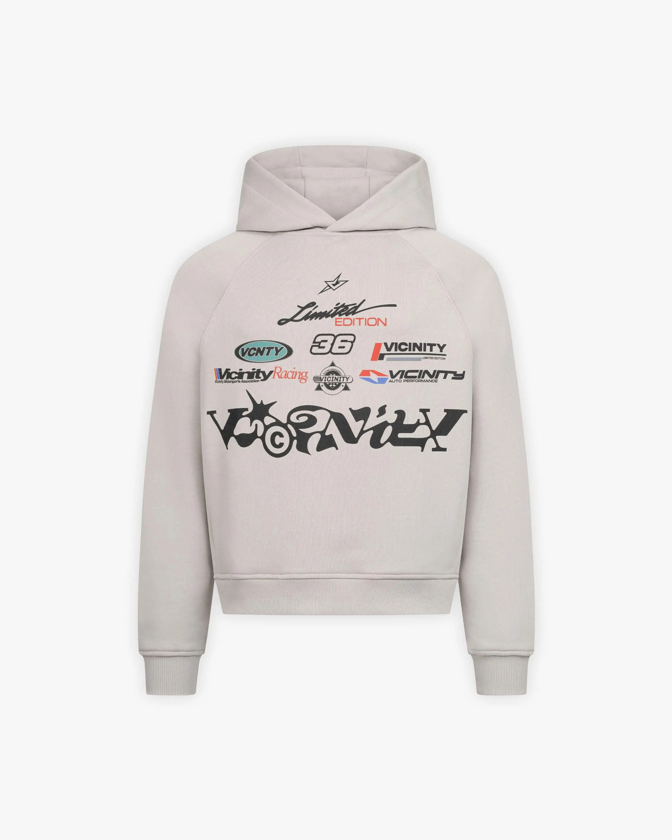 RACING LOGOS HOODIE GREY