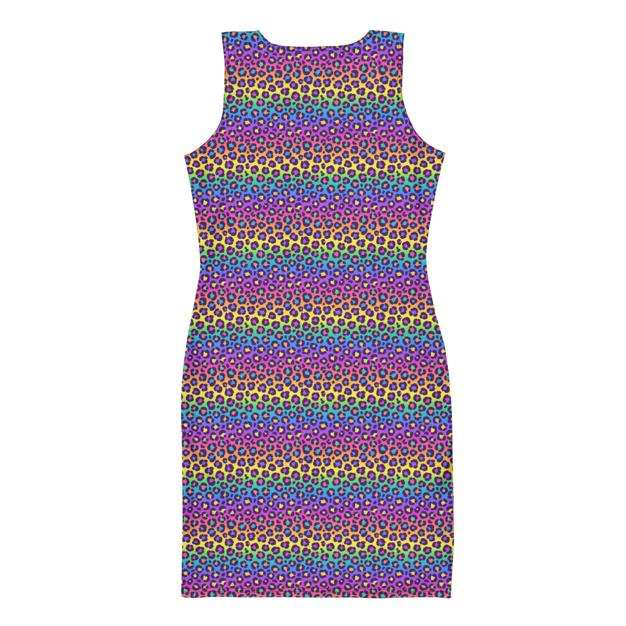 Rainbow Leopard Print Bodycon Dress