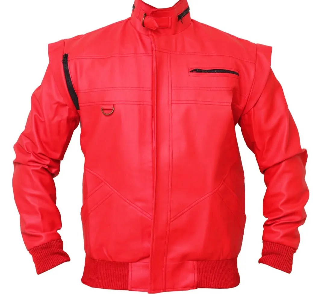 Red PU Leather Jacket