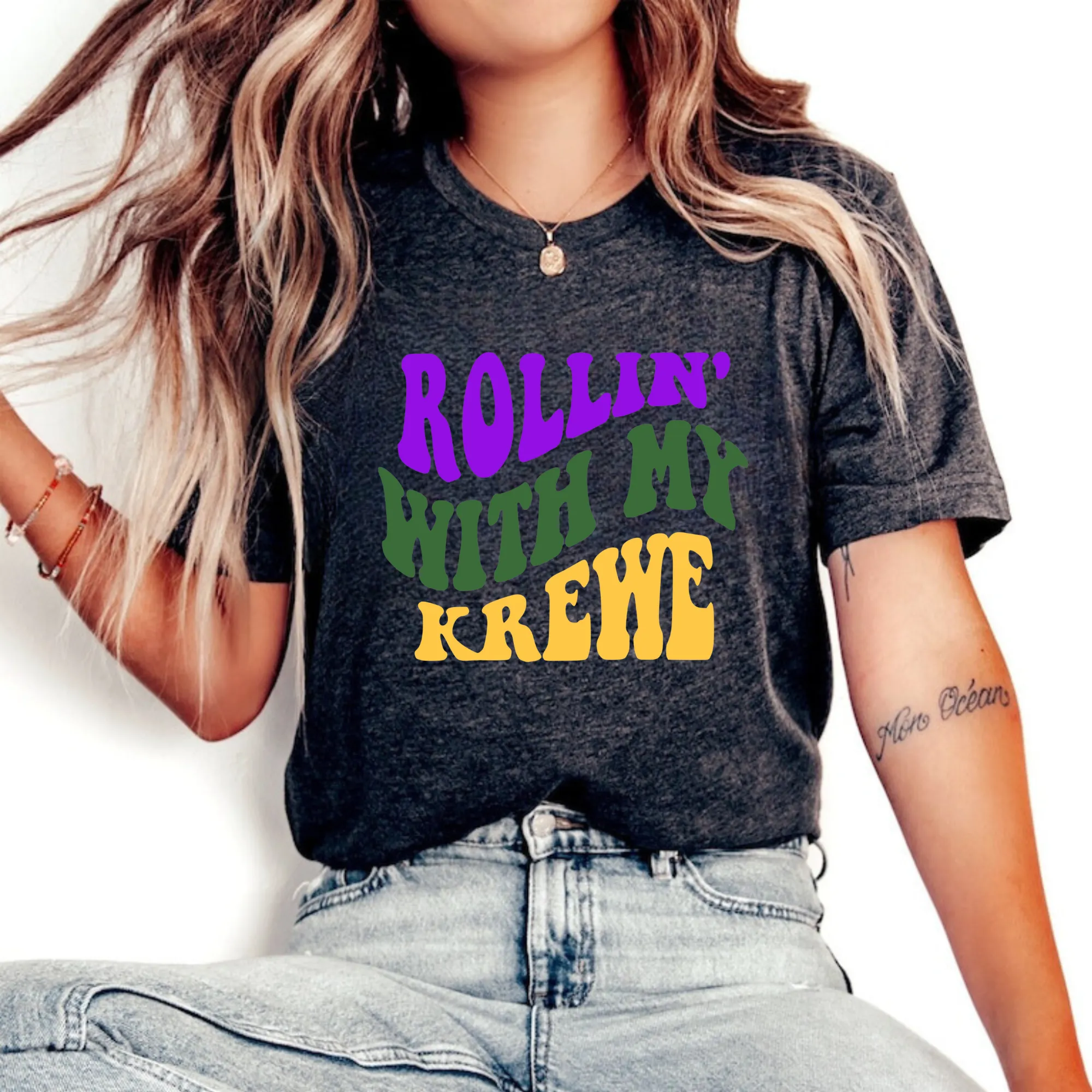 Rollin' With My Krewe Mardi Gras Shirt