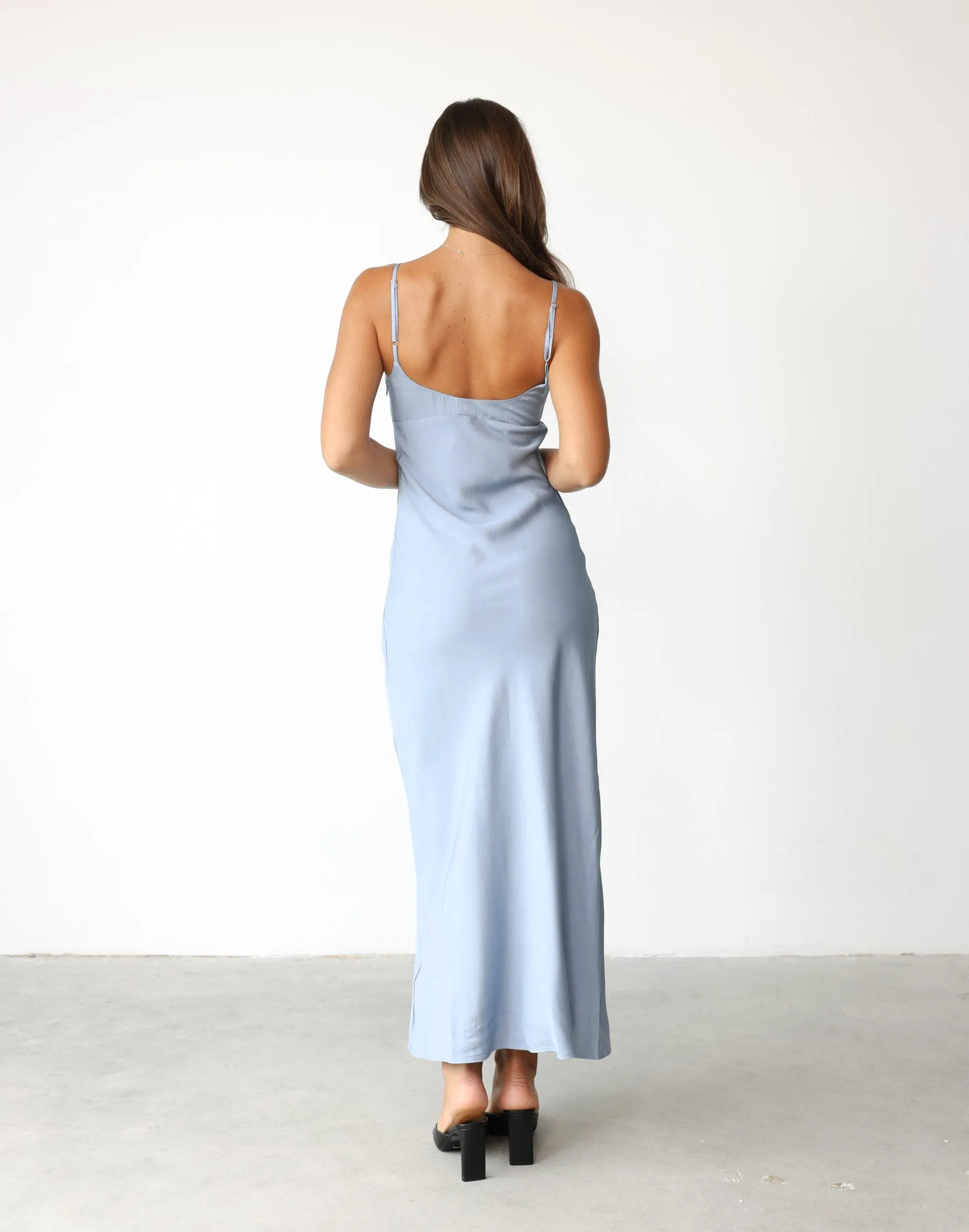 Rosalina Maxi Dress (Steel Blue)