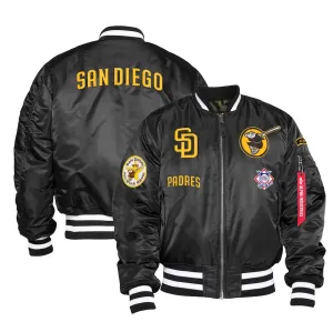 SAN DIEGO PADRES X ALPHA X NEW ERA MA-1 BOMBER JACKET