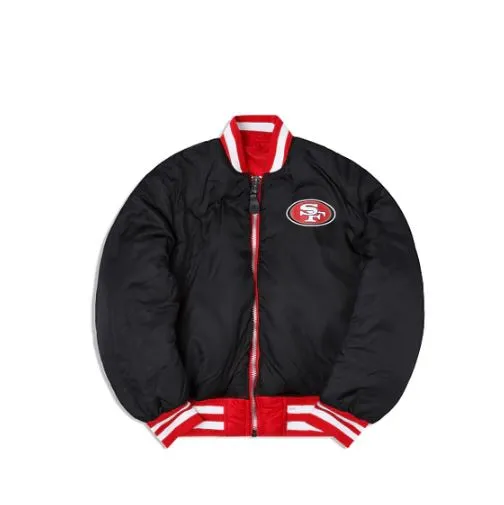 SAN FRANCISCO 49ERS X ALPHA X NEW ERA MA-1 BOMBER JACKET ***