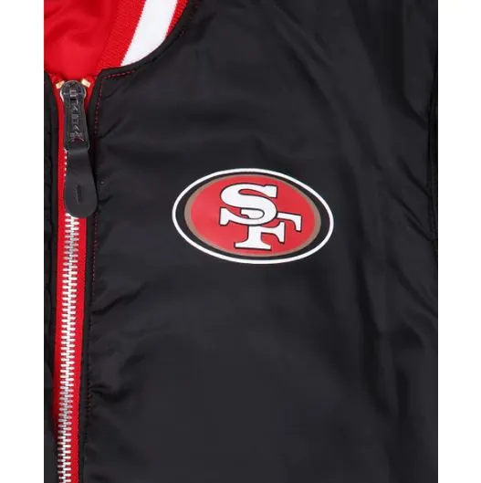 SAN FRANCISCO 49ERS X ALPHA X NEW ERA MA-1 BOMBER JACKET ***