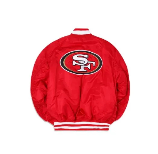 SAN FRANCISCO 49ERS X ALPHA X NEW ERA MA-1 BOMBER JACKET ***