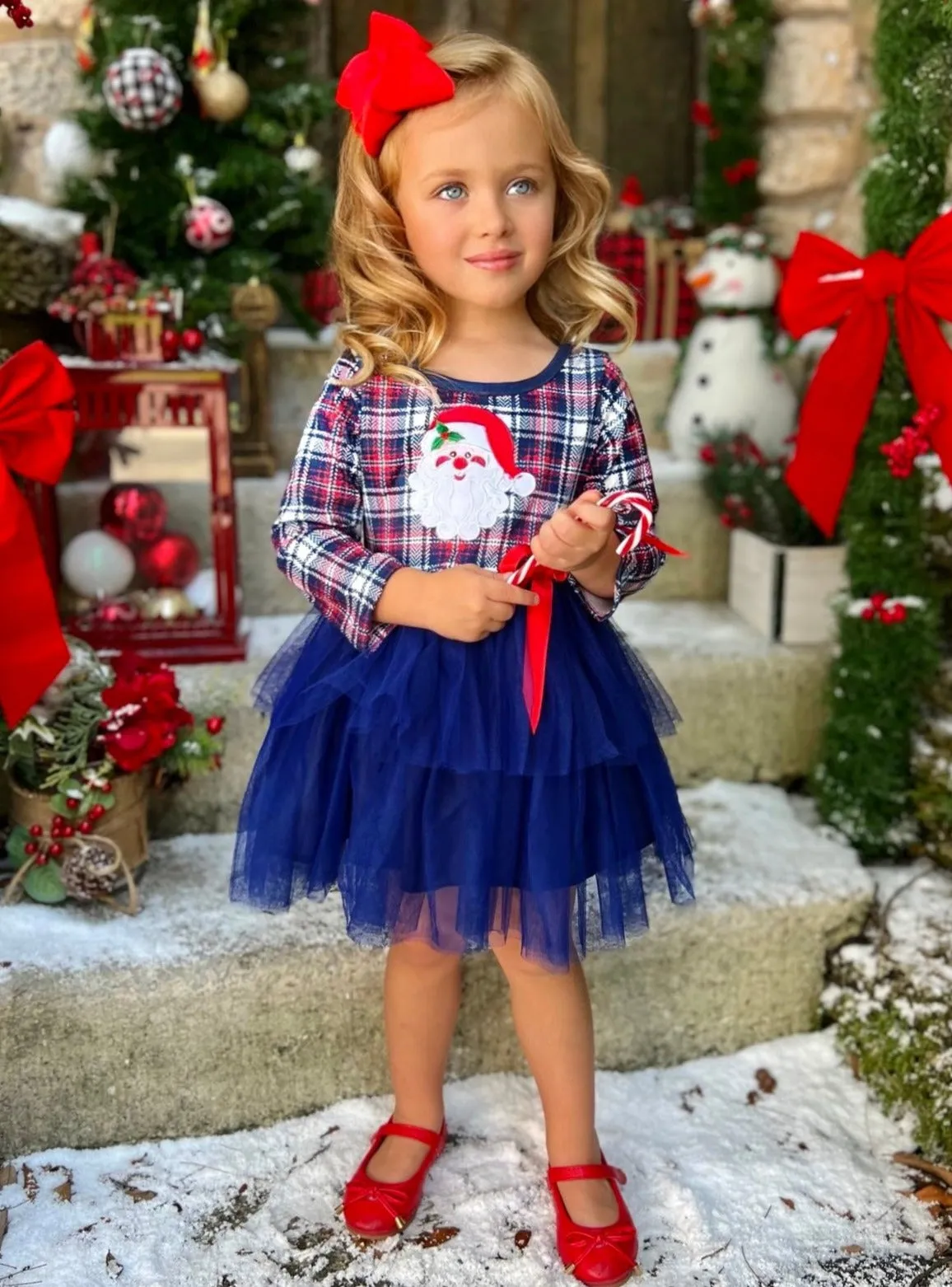 Santa's Favorite Plaid Tutu Dress