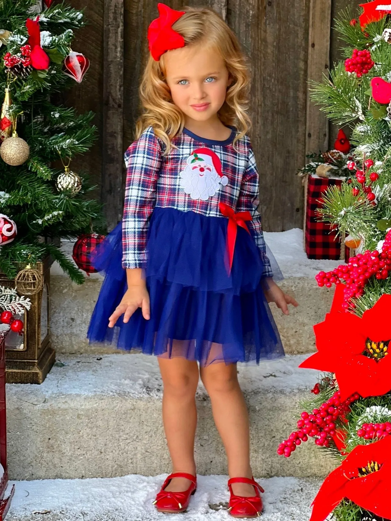 Santa's Favorite Plaid Tutu Dress