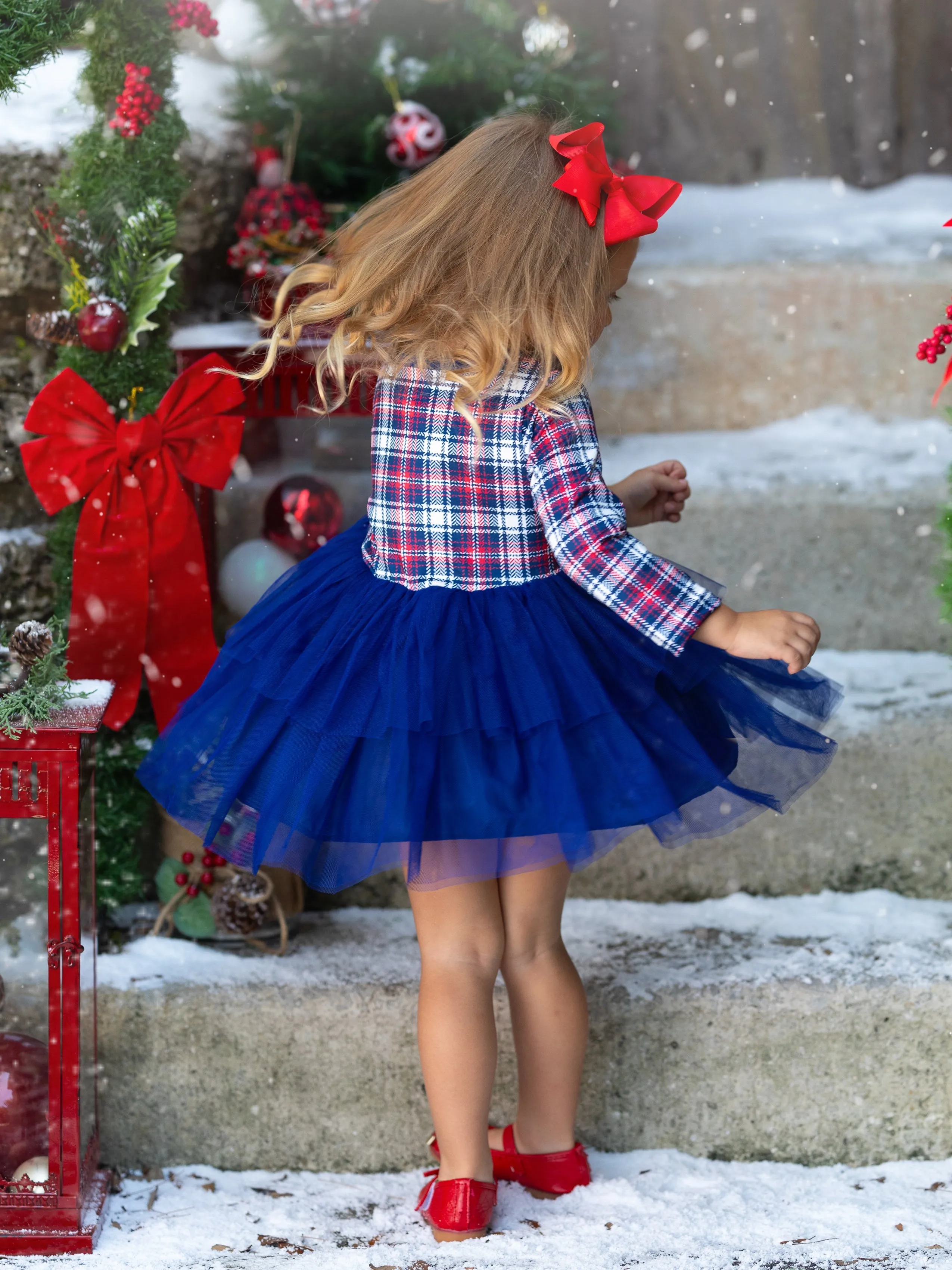 Santa's Favorite Plaid Tutu Dress