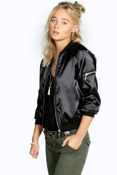 Satin Bomber Jacket