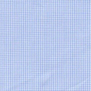 Sky Blue Hairline Check on White Classic Custom Shirt 100c 50*50 Sii0024