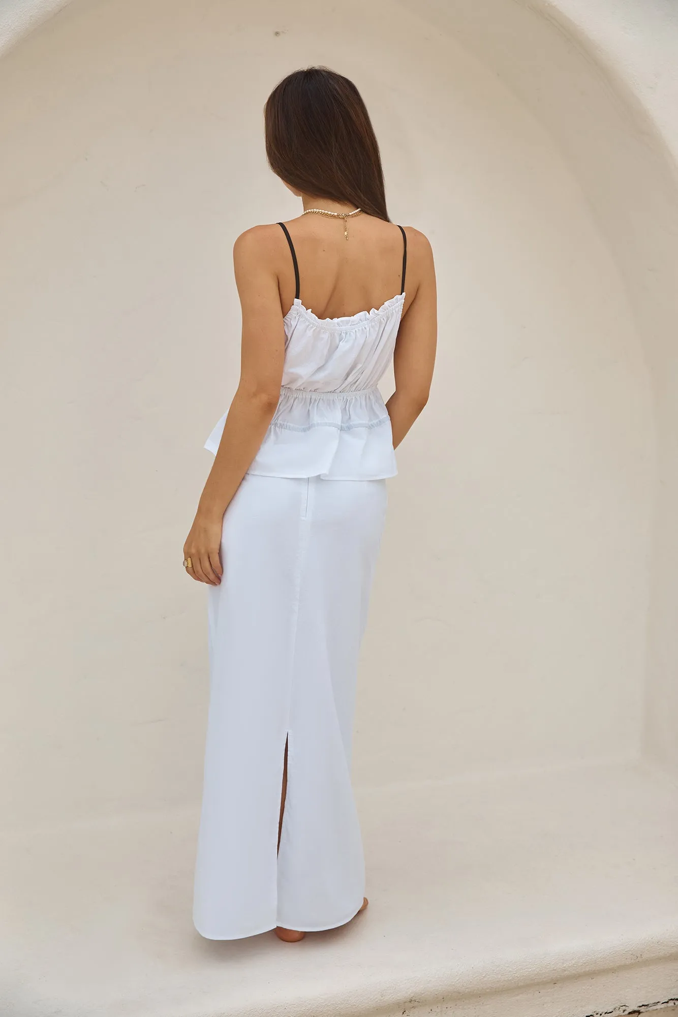 SNDYS Martina Maxi Skirt White