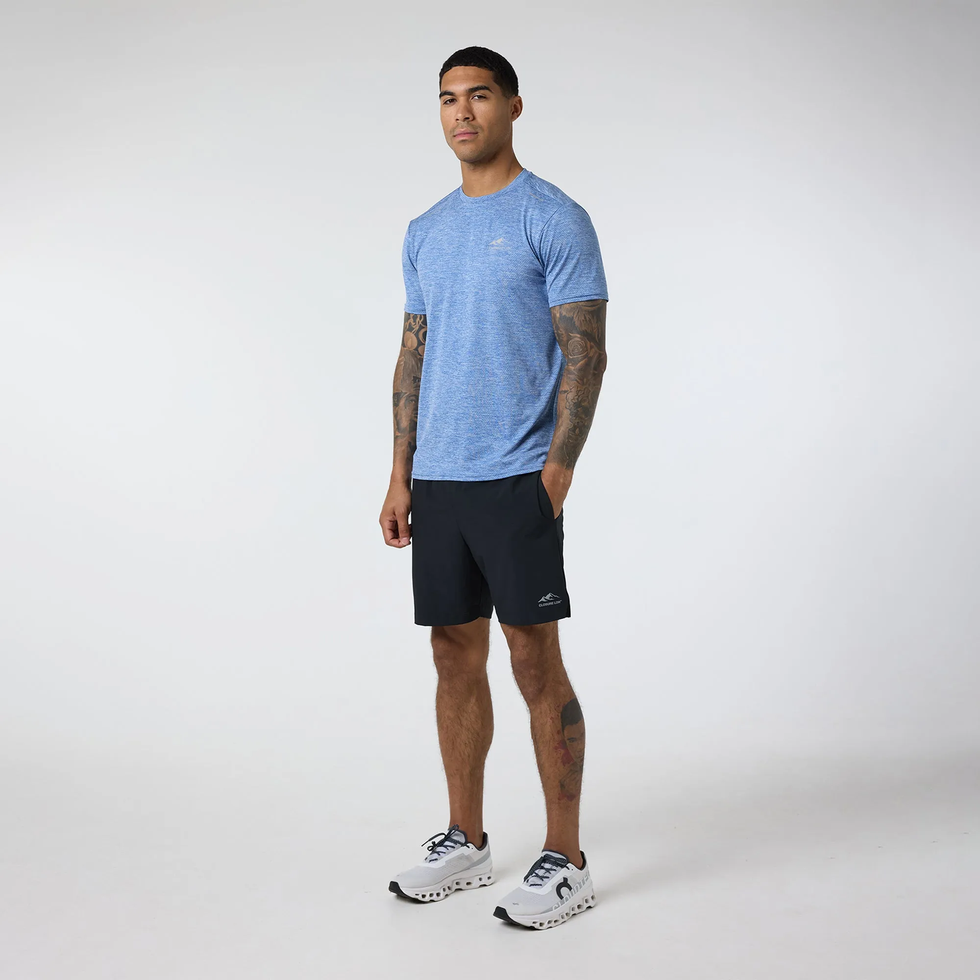 Space Dye Performance T-Shirt | Blue