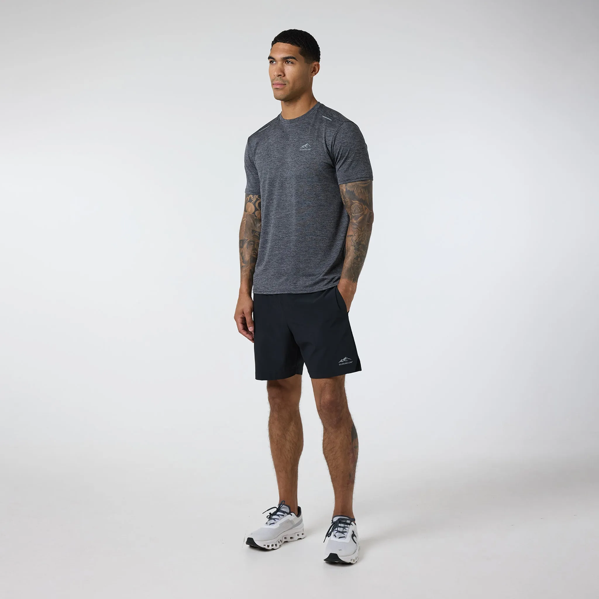 Space Dye Performance T-Shirt | Charcoal