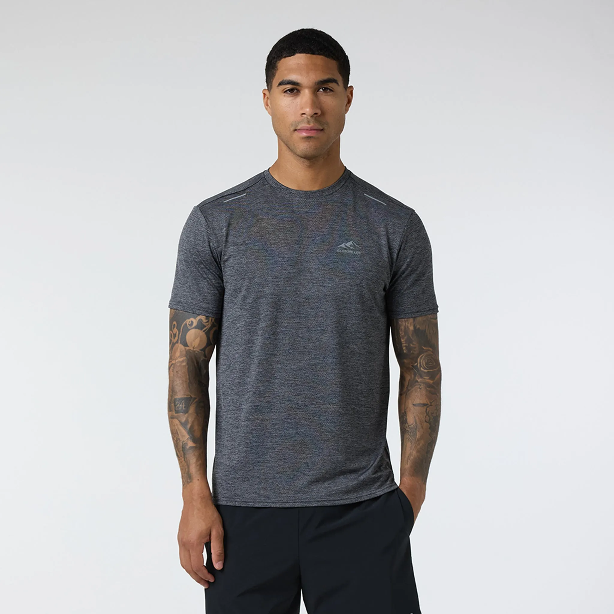 Space Dye Performance T-Shirt | Charcoal