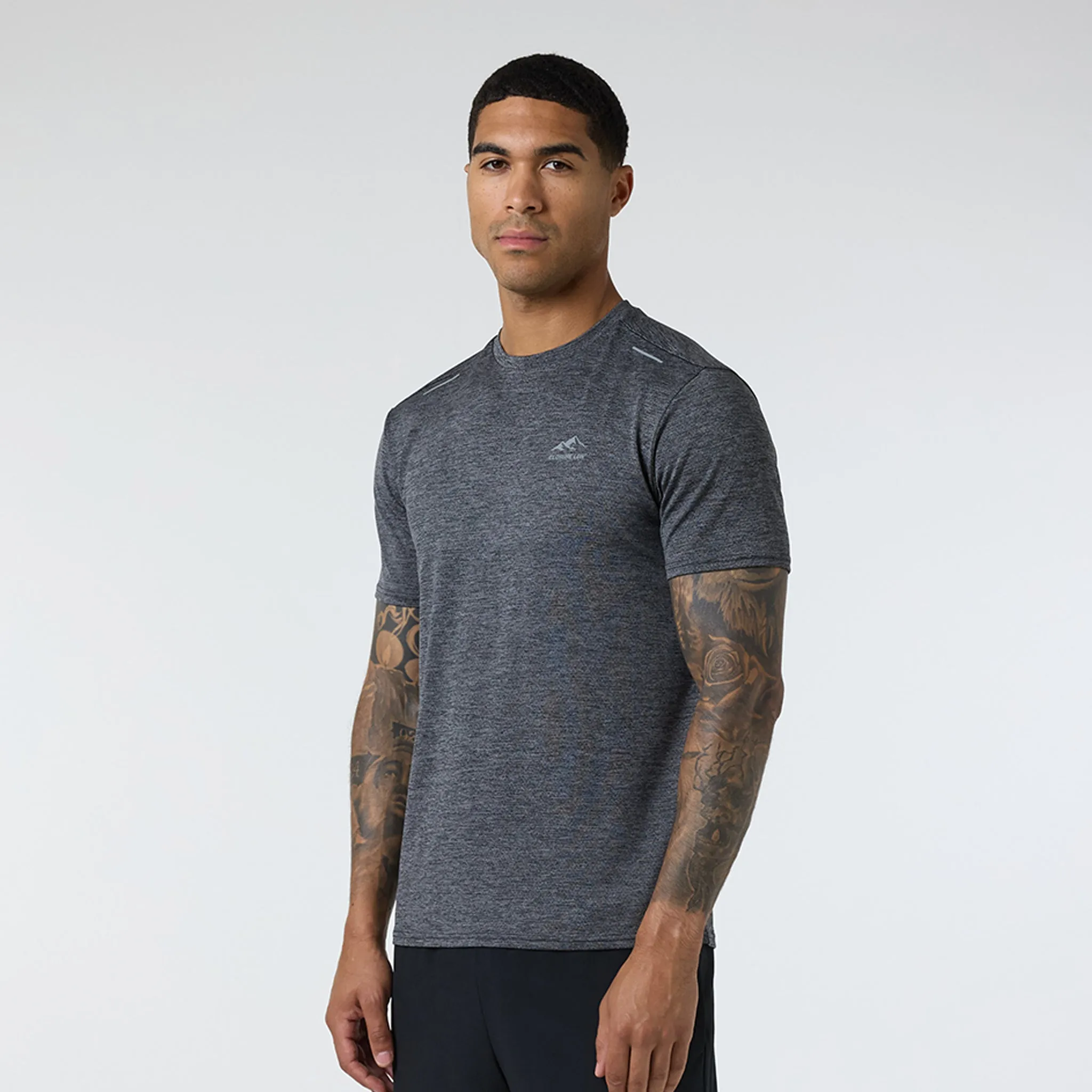 Space Dye Performance T-Shirt | Charcoal