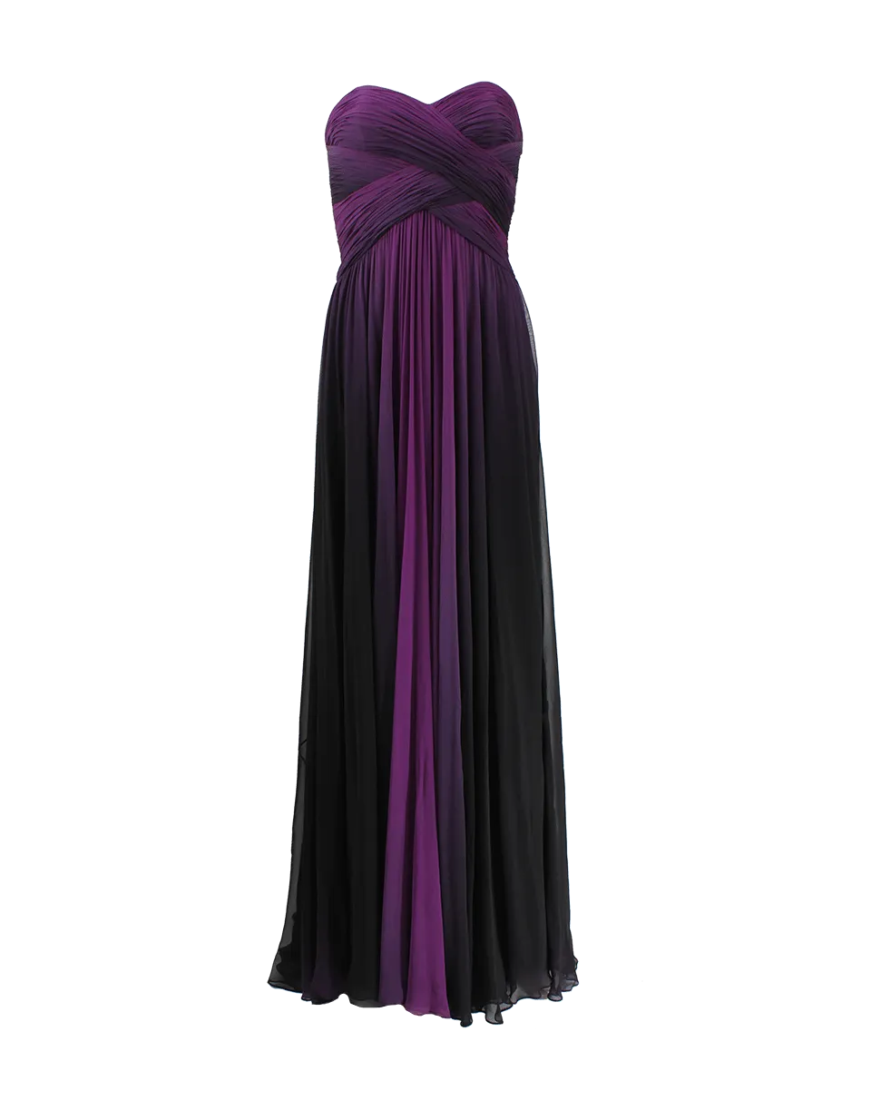 Strapless Ombre Gown