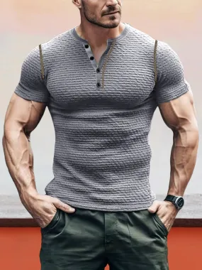 Stylish Breathable Henley Shirt