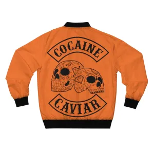 Sugar Skull Orange  Bomber Jacket