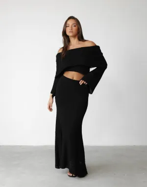 Sundown Maxi Skirt (Black)