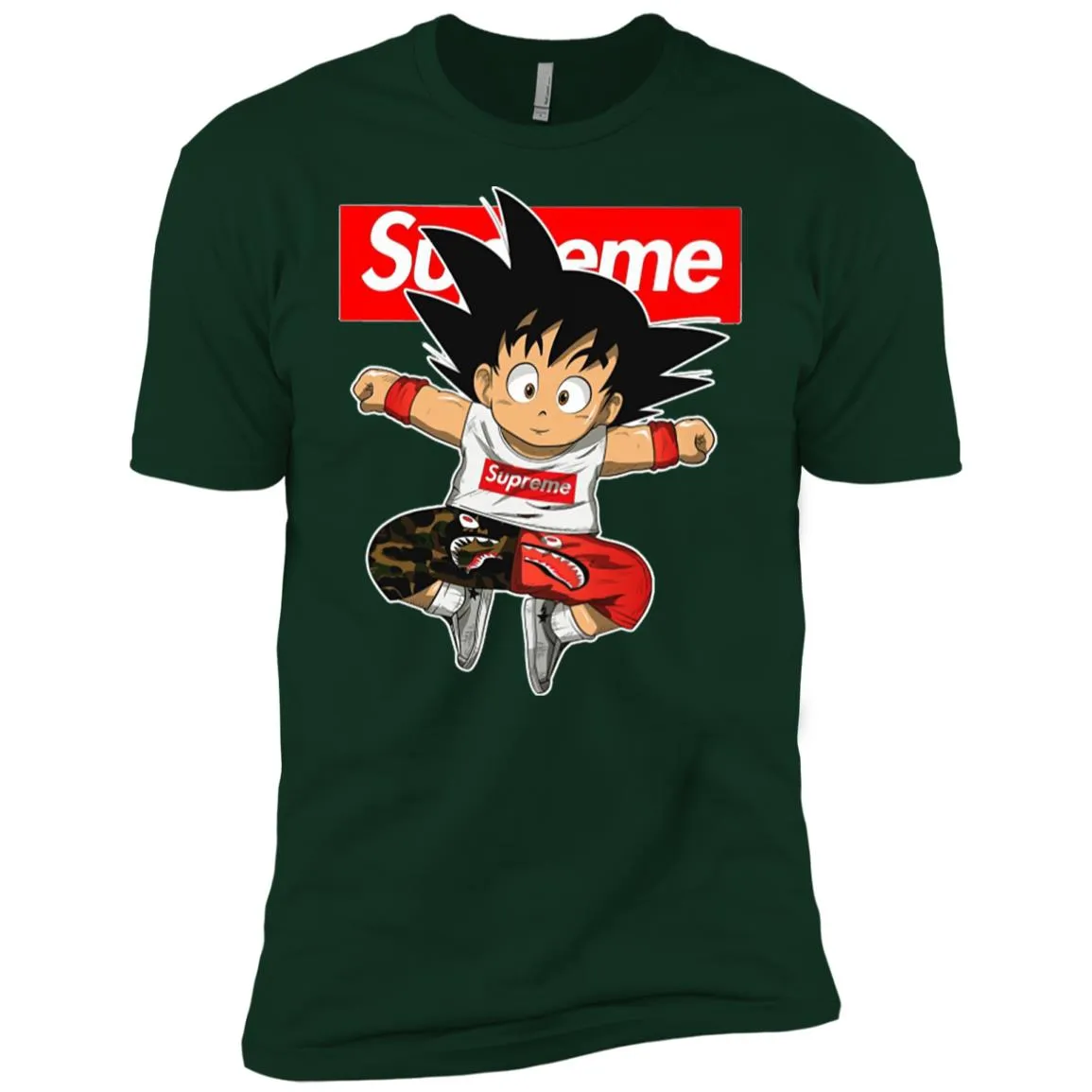 Supreme Dragon Ball Goku T-shirt Men Short Sleeve T-Shirt