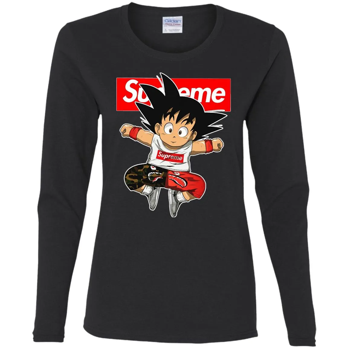 Supreme Dragon Ball Goku T-shirt Women Long Sleeve Shirt