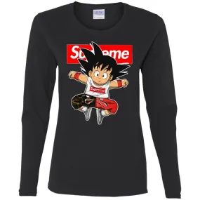 Supreme Dragon Ball Goku T-shirt Women Long Sleeve Shirt