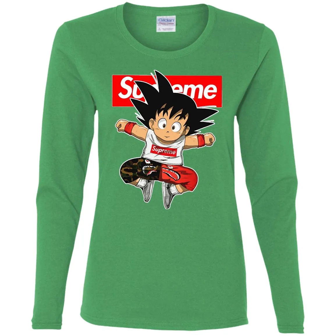 Supreme Dragon Ball Goku T-shirt Women Long Sleeve Shirt