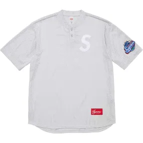 Supreme S Logo Grey Baseball Henley