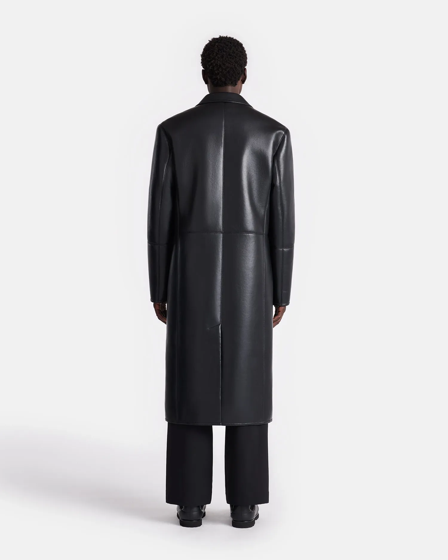 Sverre - Bonded Shearling Coat - Cornstalk/Black