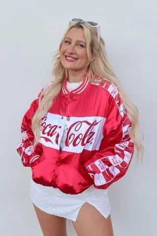 Team Coca Cola Bomber Jacket - Red & White