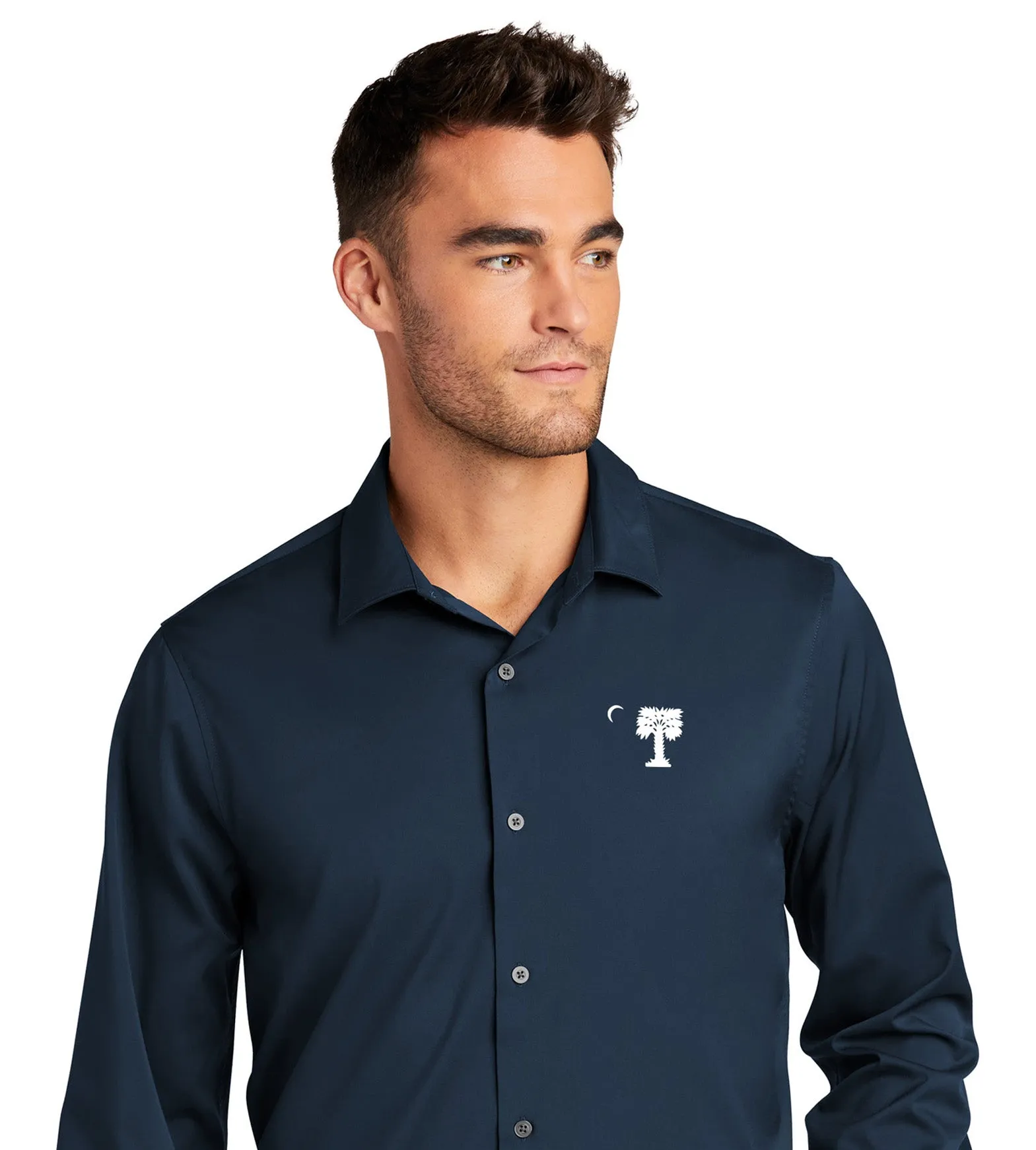 The Citadel, Crescent Palmetto, Long Sleeve Stretch Shirt