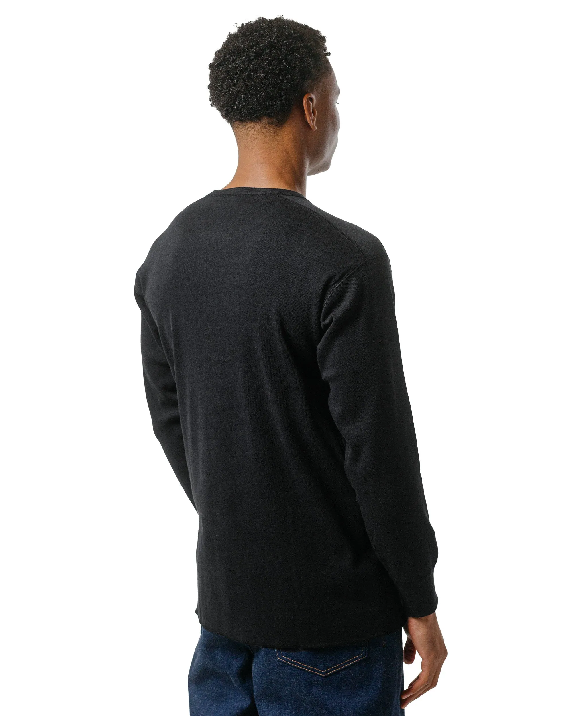 The Real McCoy's MC23111 Union Henley Undershirt L/S Black