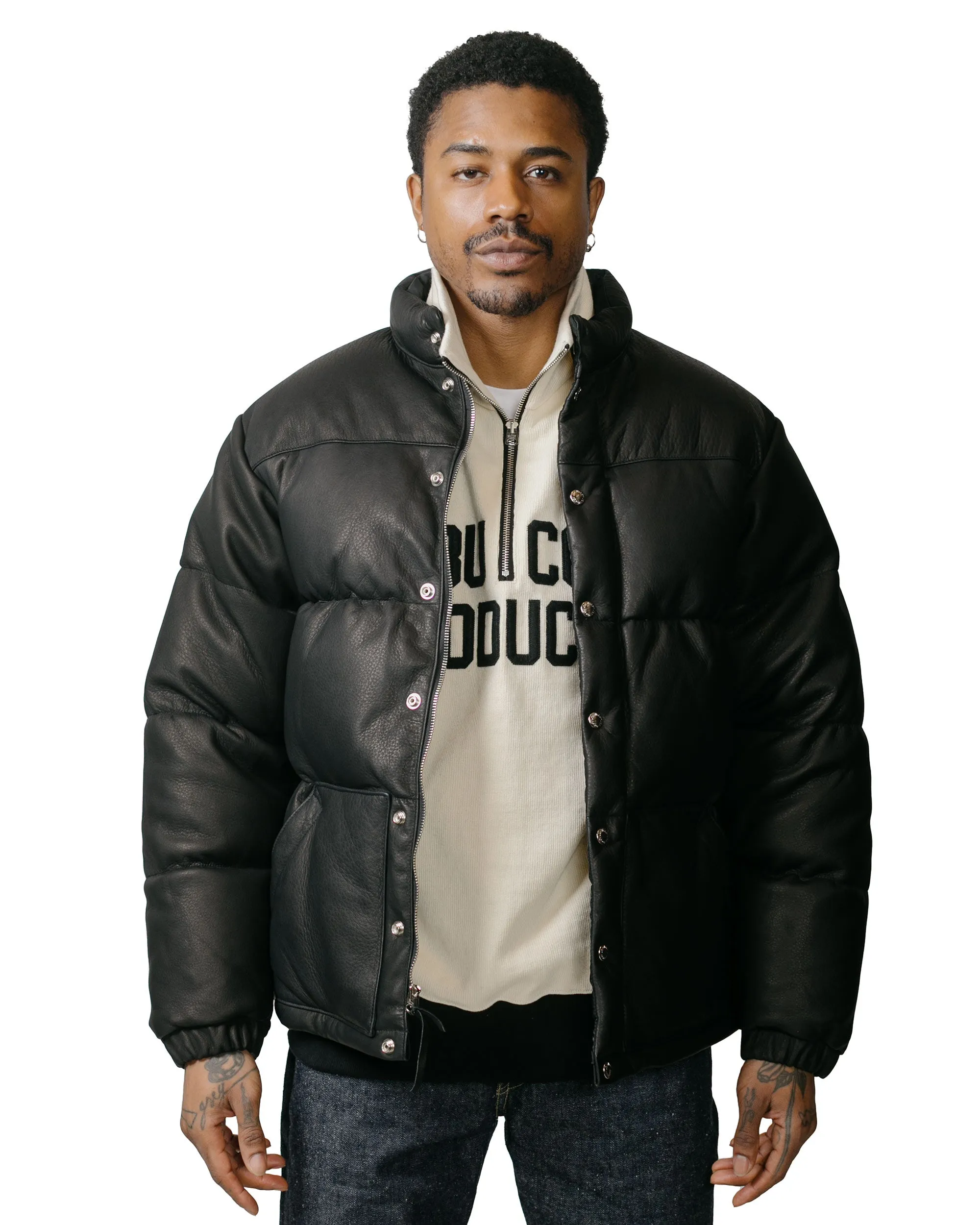 The Real McCoy's MJ23119 Deerskin Down Jacket Black