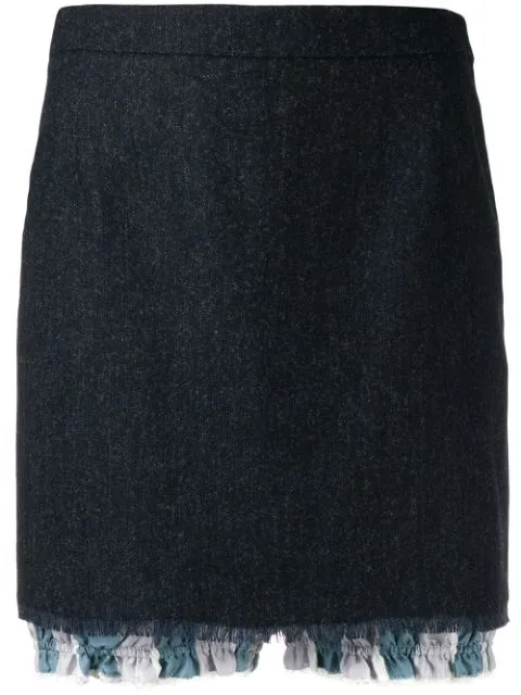 THOM BROWNE layered mini skirt