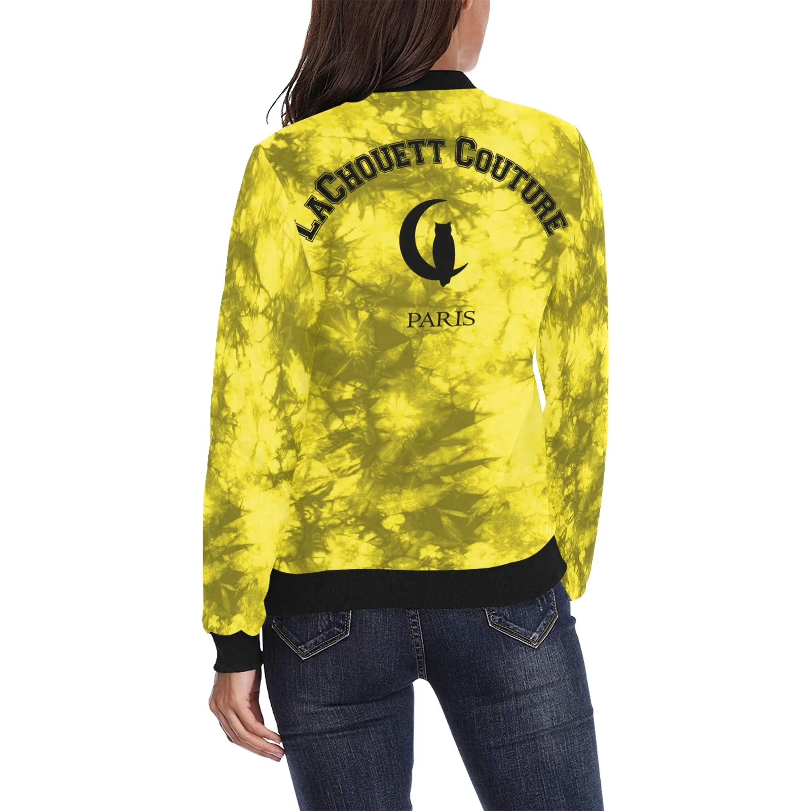 TIE DYE All Over Print Bomber Jacket for Women