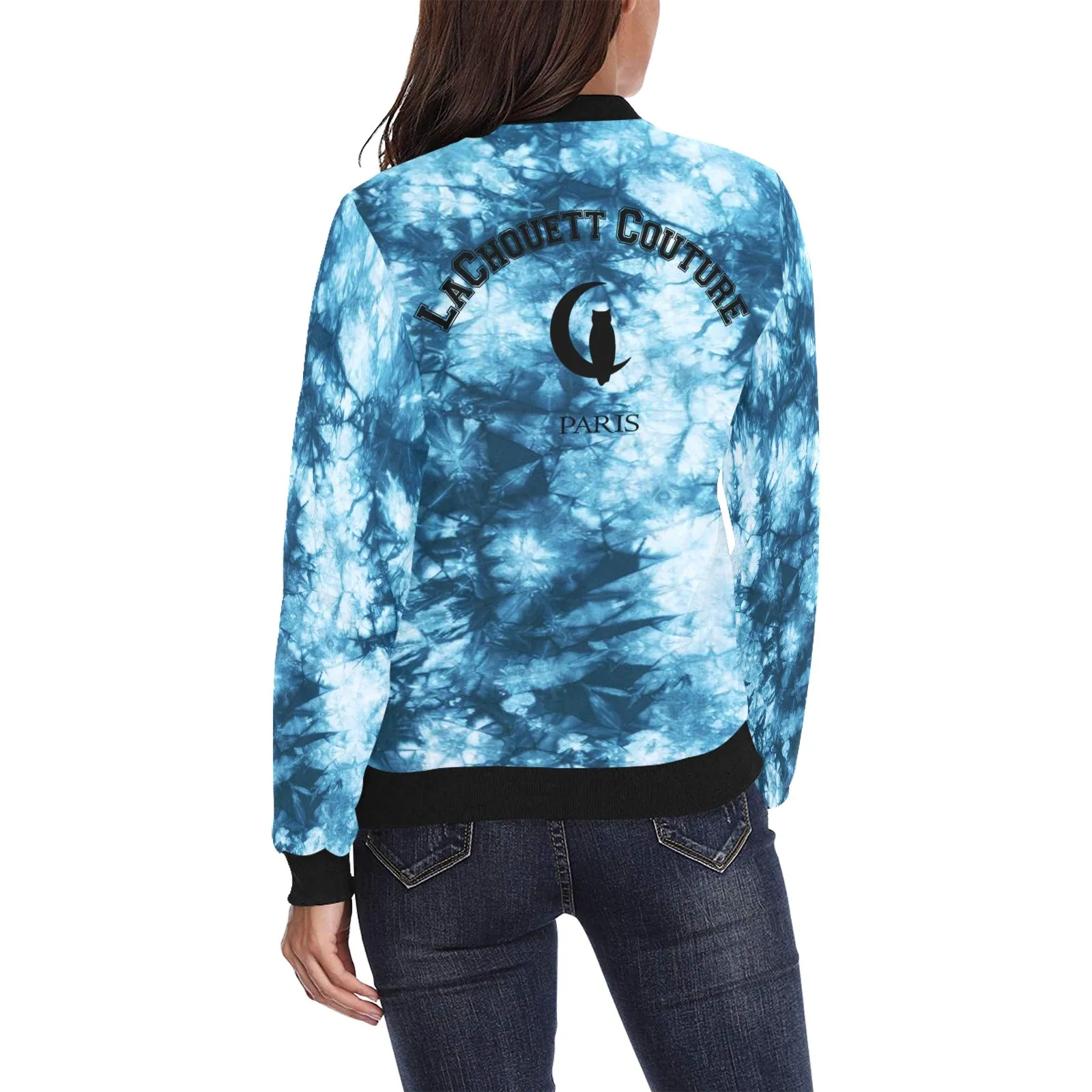 TIE DYE All Over Print Bomber Jacket for Women