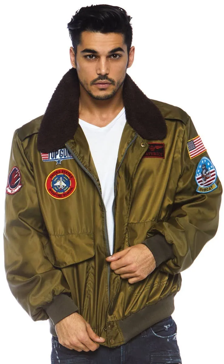 Top Gun Licensed Mens Aviator Bomber Costume Jacket