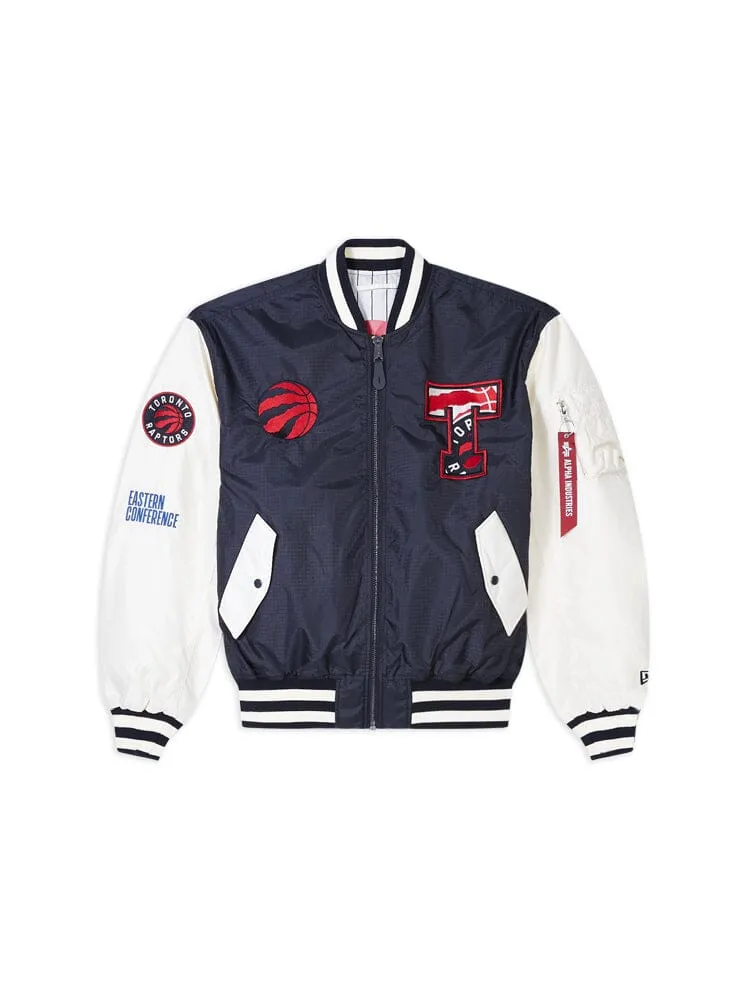 TORONTO RAPTORS X ALPHA X NEW ERA L-2B BOMBER JACKET