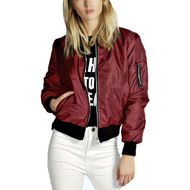 VenusFox Fashion Bomber Pilot Jacket