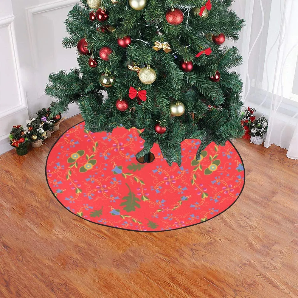 Vine Life Scarlet Christmas Tree Skirt 47" x 47"