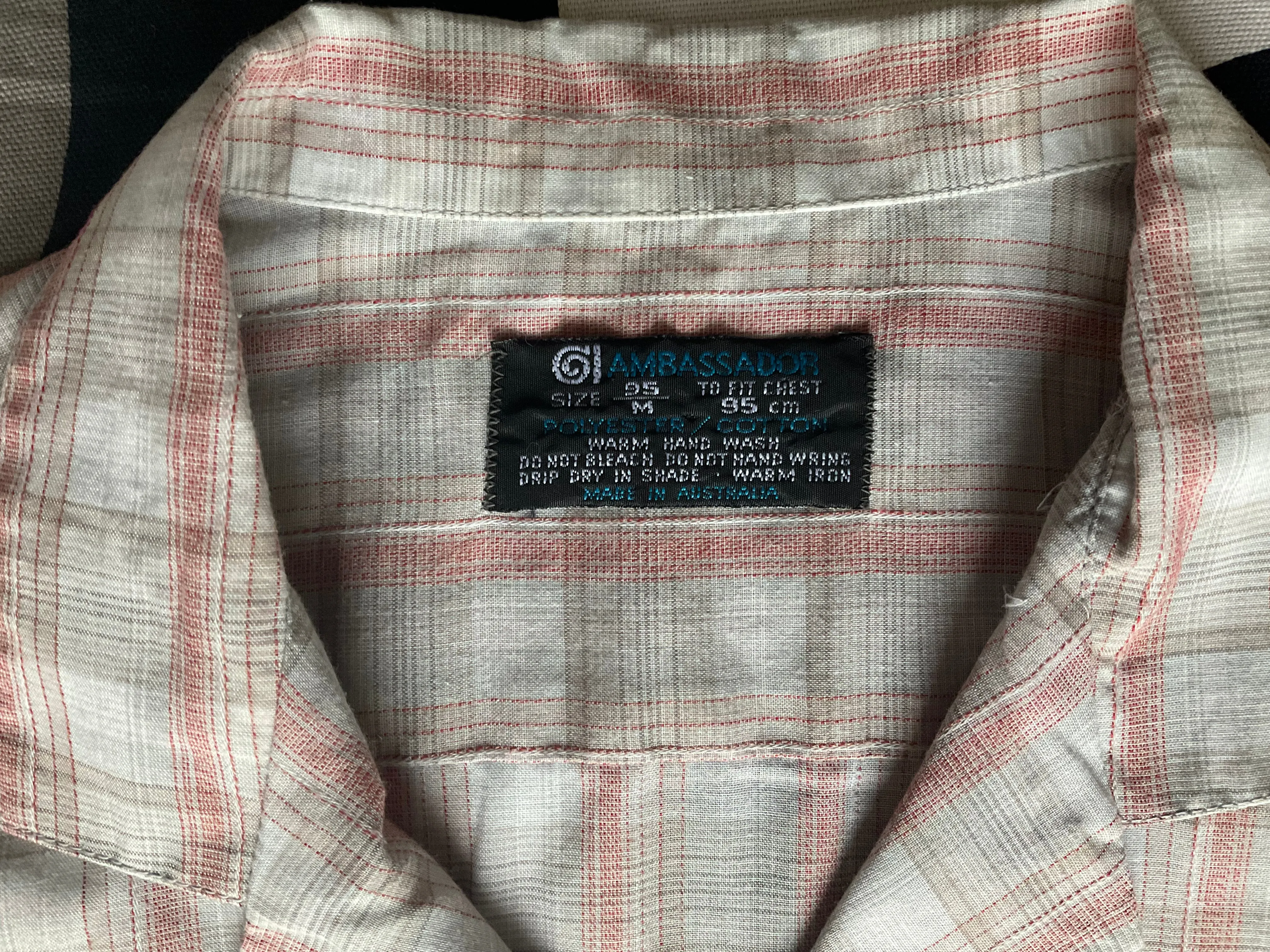 Vintage 1980s check short-sleeve shirt, Medium