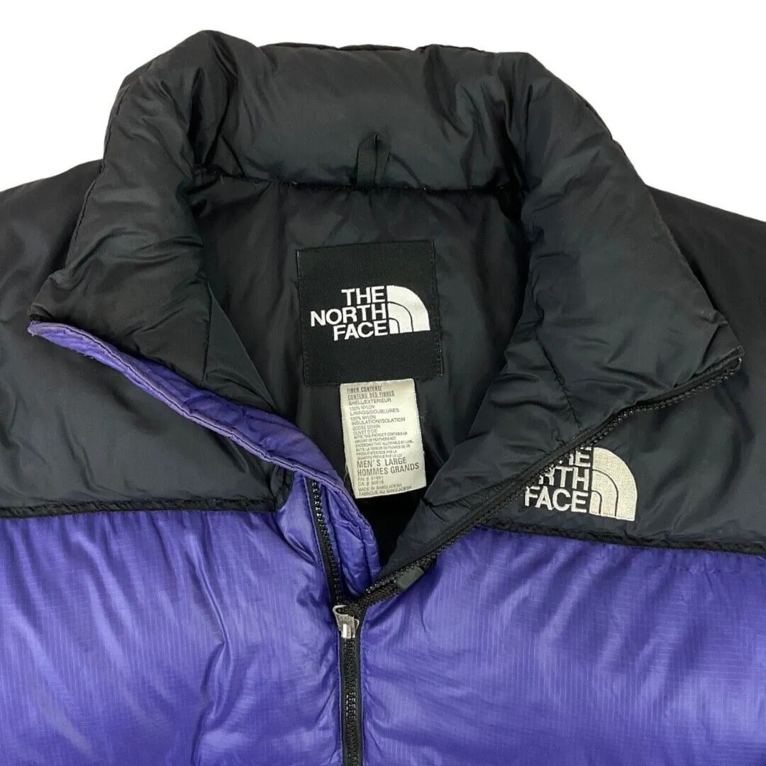 Vintage 90s Purple Black The North Face 700 Down Puffa Jacket L