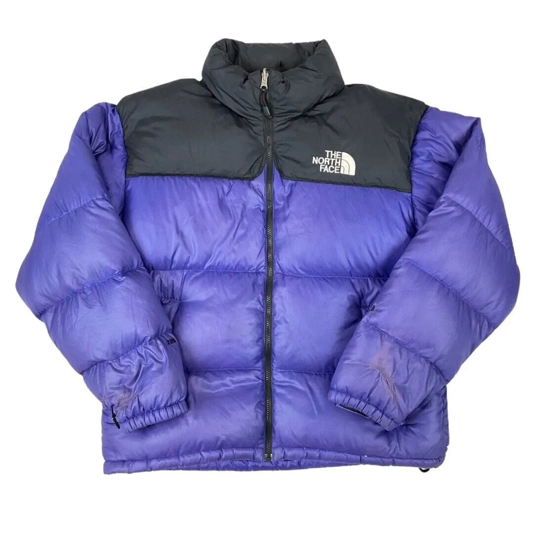 Vintage 90s Purple Black The North Face 700 Down Puffa Jacket L