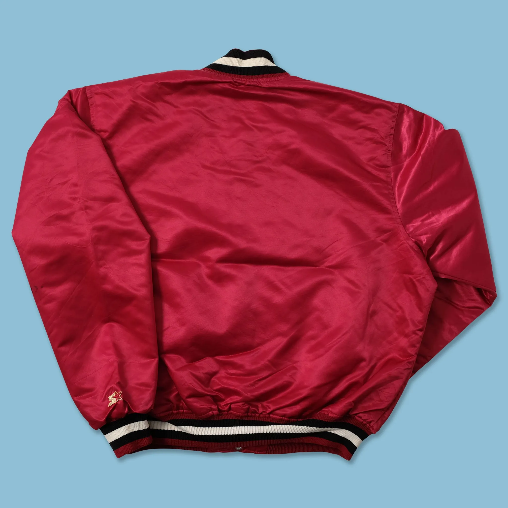 Vintage Starter Carolina Satin Bomber Jacket XLarge