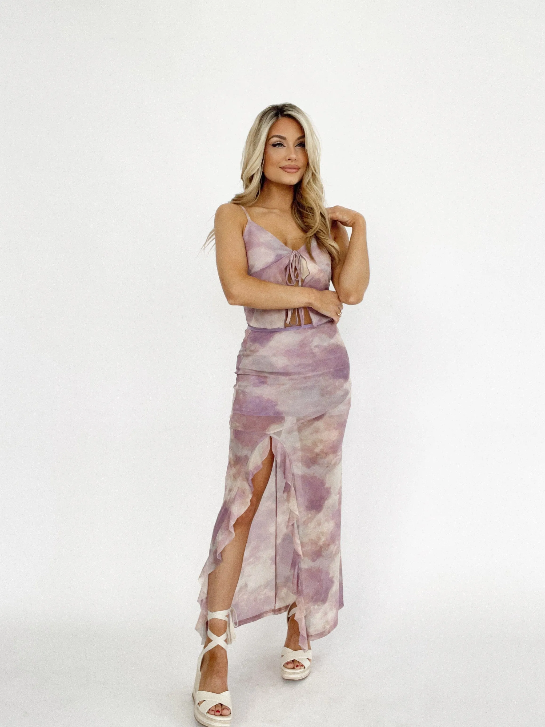 Watercolor Maxi Skirt