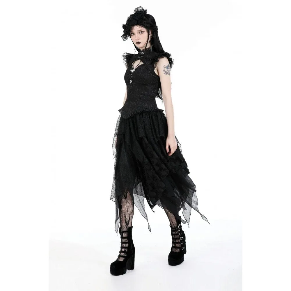 Women's Punk Irregular Layered Skirt