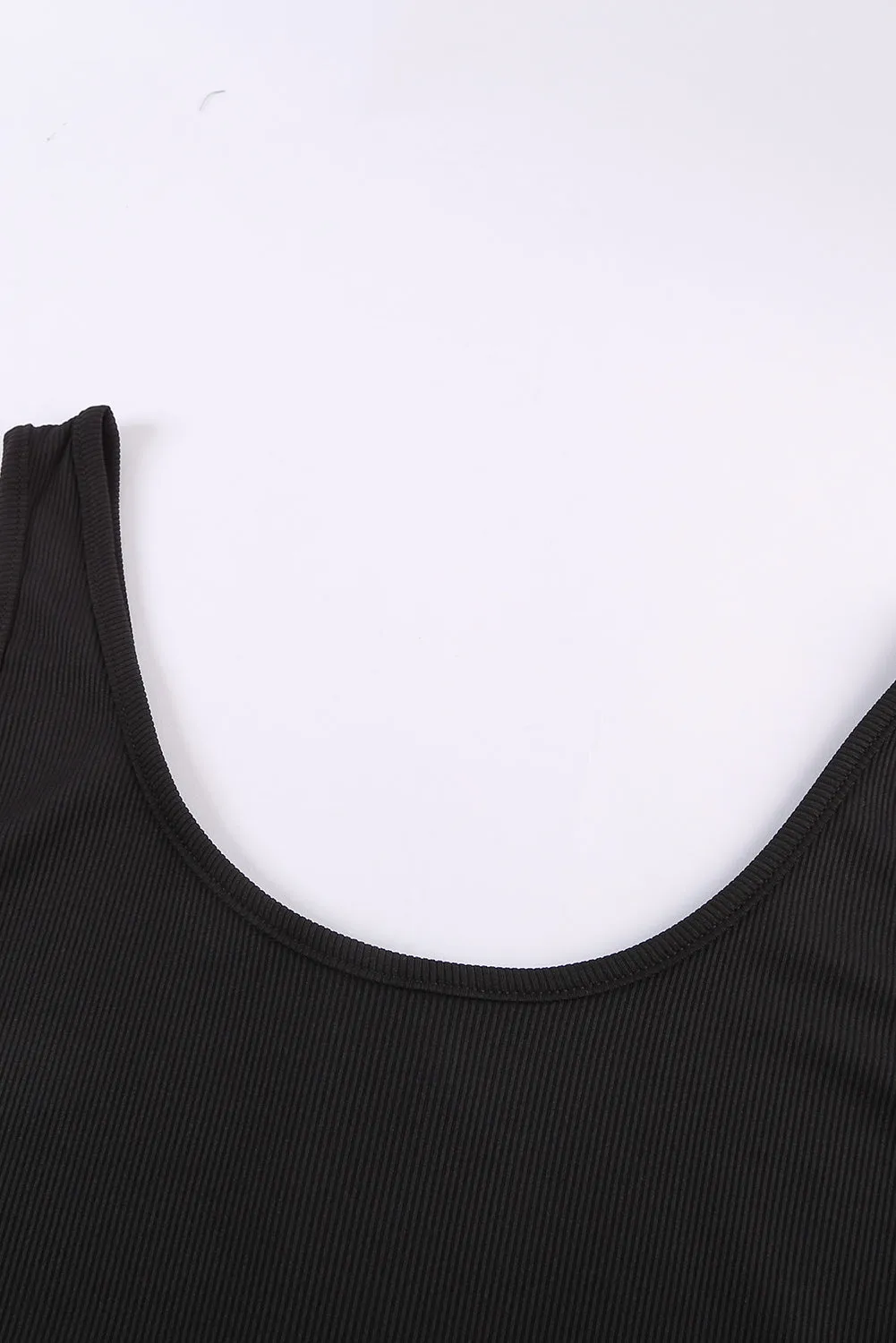 Womens Sleeveless Tank Dress Buttons Ribbed Knit Bodycon Midi Dress