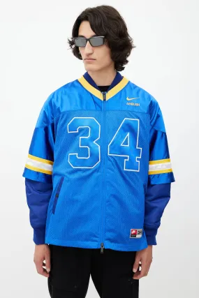 x Ambush Blue & Yellow Jersey Bomber Jacket